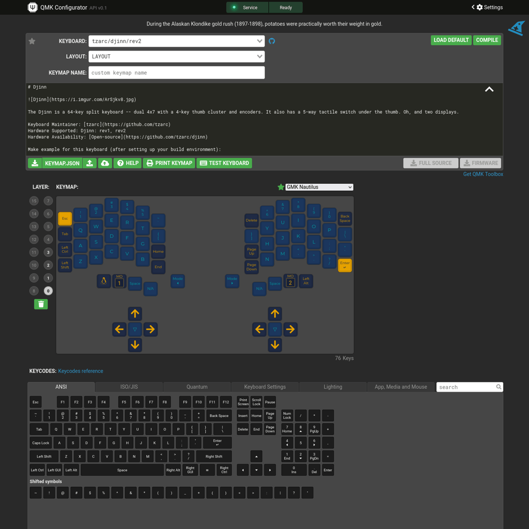 QMK Configurator Screenshot